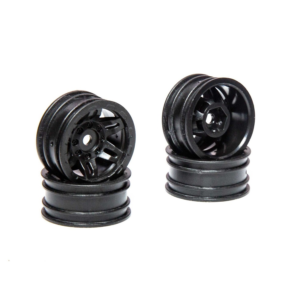 [AXI40002] 1.0 Rockster Wheels Black (4): SCX24, AX24