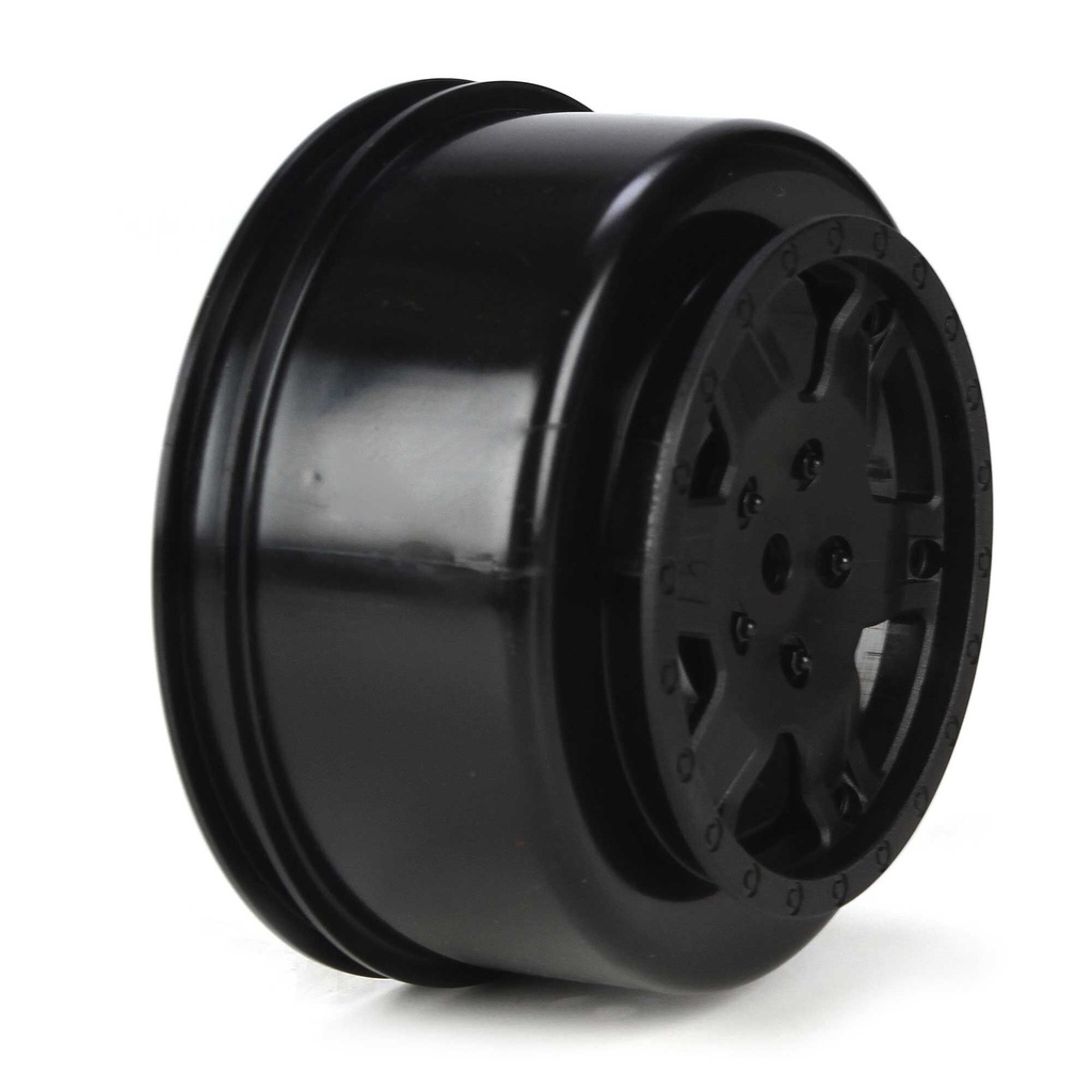 [TLR7011] 1/10 Front/Rear SCT 2.2/3.0 Wheels, 12mm Hex, Black (2): 22 SCT