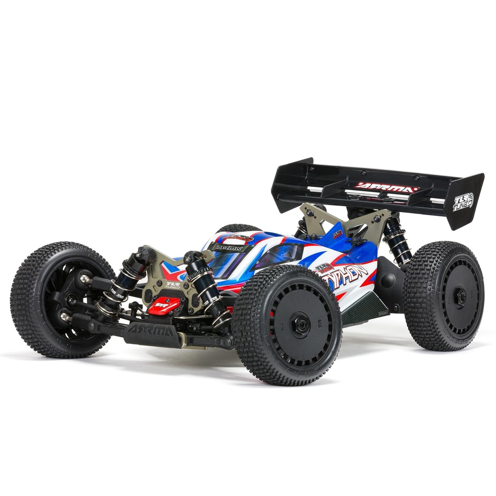 [ARA8406] 1/8 TYPHON 6S TLR Tuned 4X4 RTR Brushless Buggy, Red/Blue