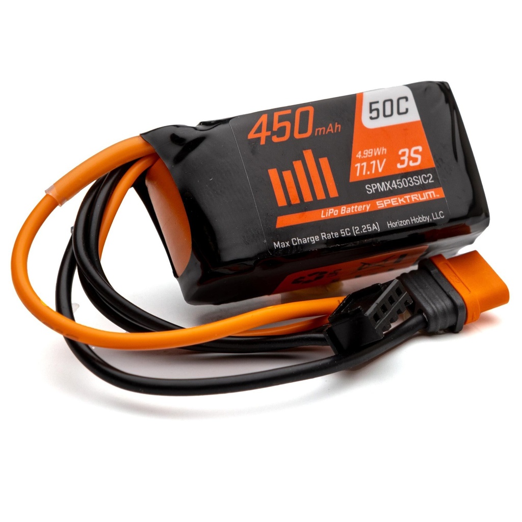 [SPMX4503SIC2] 11.1V 450mAh 3S 50C LiPo Battery: IC2
