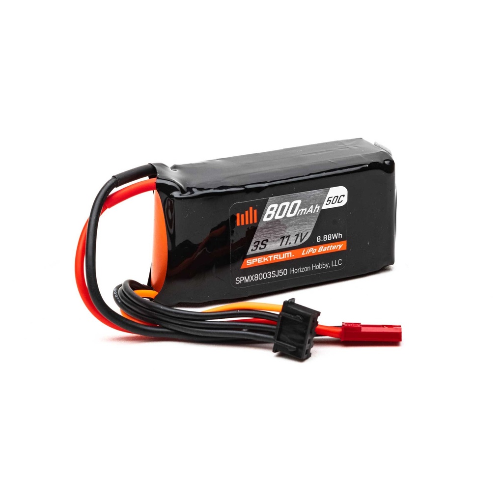 [SPMX8003SJ50] 3S 11.1V 800mAh 50C Li-Po; JST-RCY