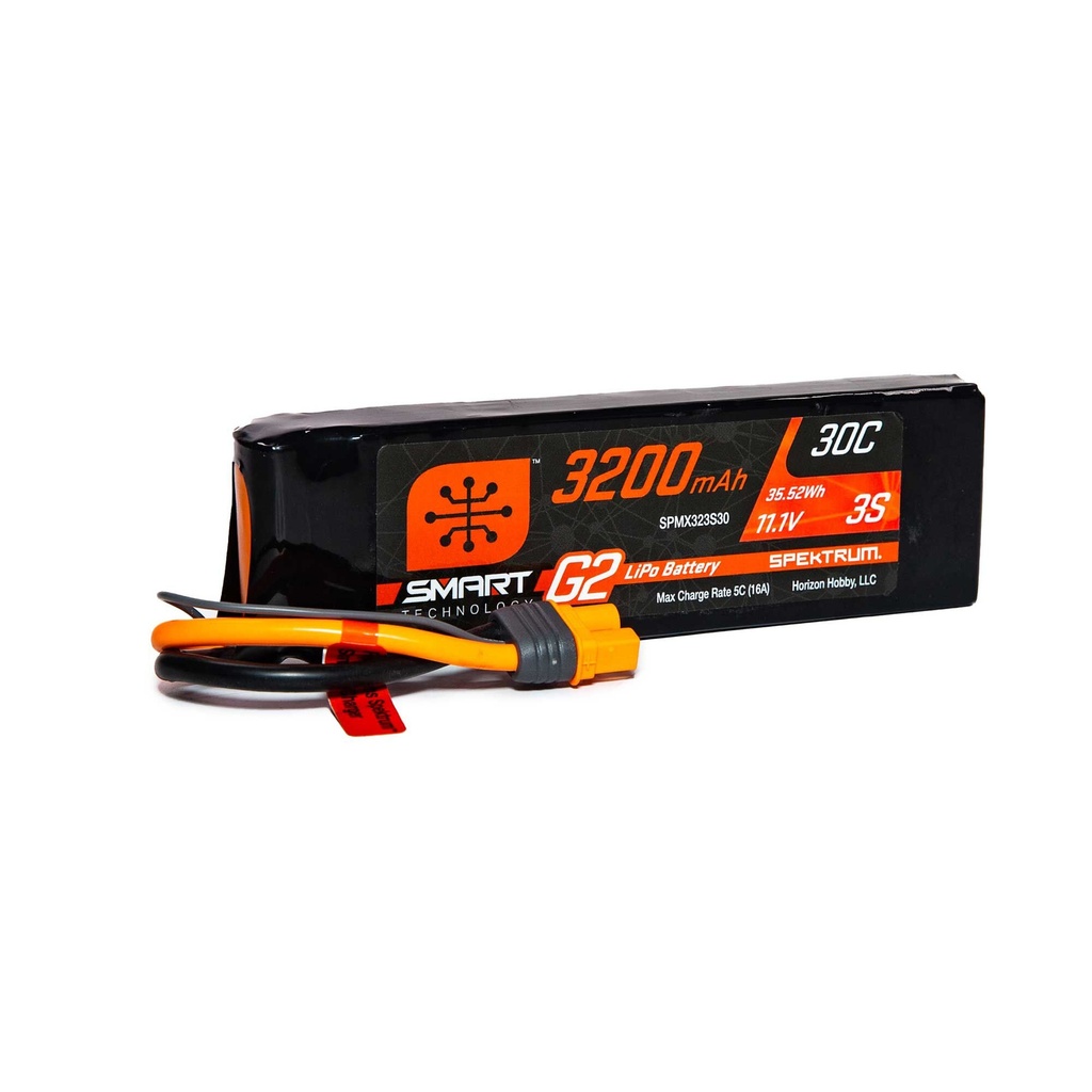 [SPMX323S30] 11.1V 3200mAh 3S 30C Smart G2 LiPo Battery: IC3