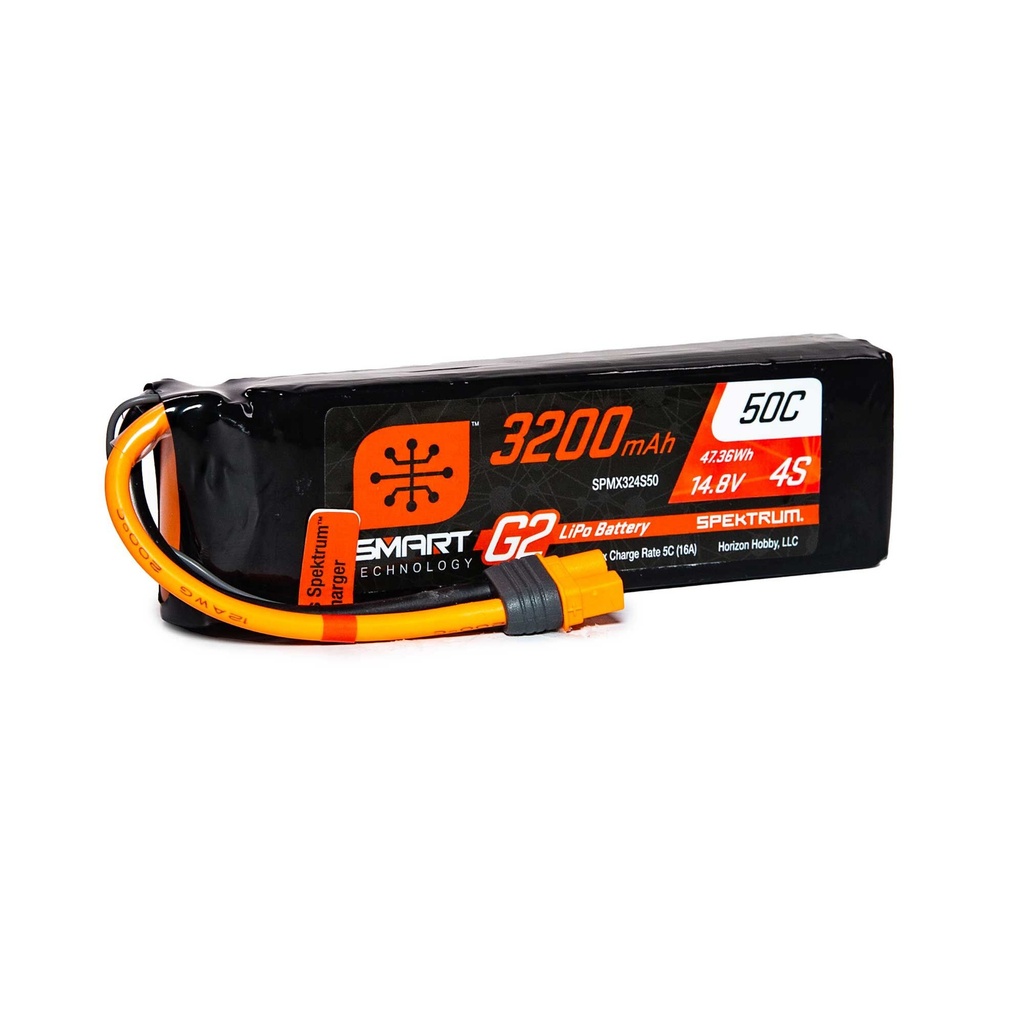 [SPMX324S50] 14.8V 3200mAh 4S 50C Smart G2 LiPo Battery: IC3
