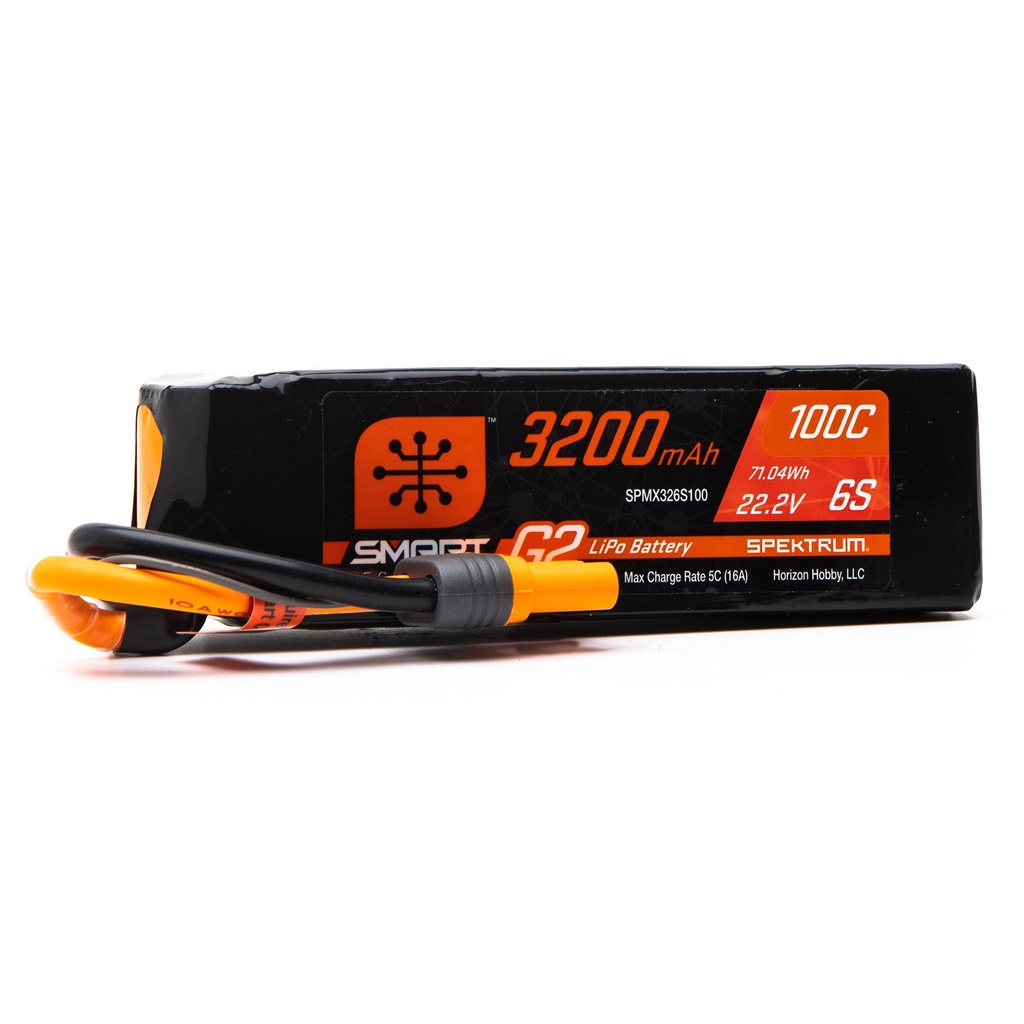 [SPMX326S100] 22.2V 3200mAh 6S 100C Smart G2 LiPo Battery: IC5