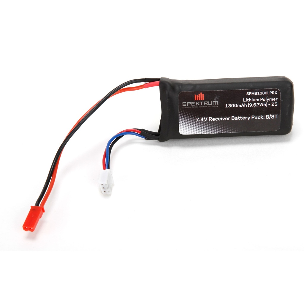 [SPMB1300LPRX] 7.4V 1300mAh 2S 5C Li-Po Receiver Battery; JST-RCY