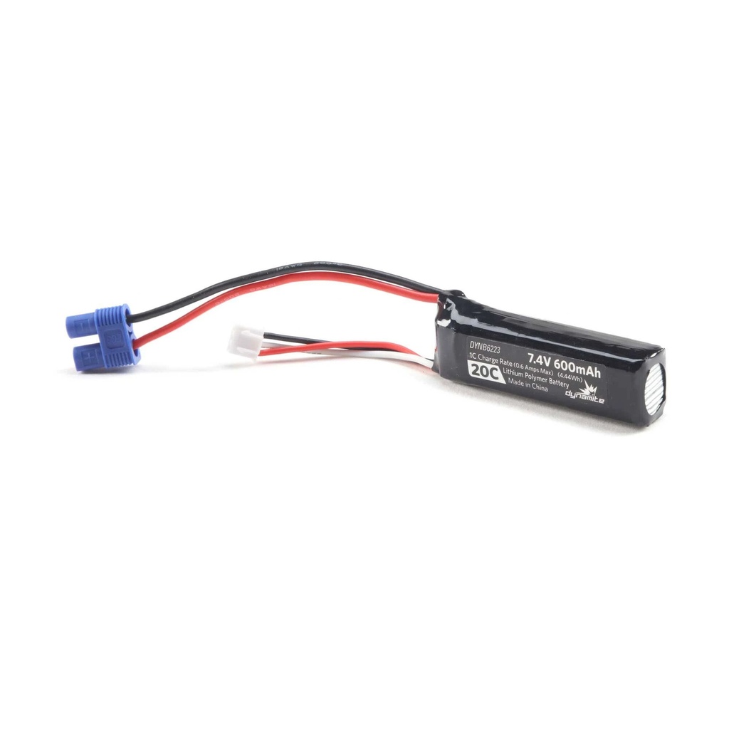 [DYNB6223] 7.4V 600mAh 2S 20C LiPo Battery: EC3