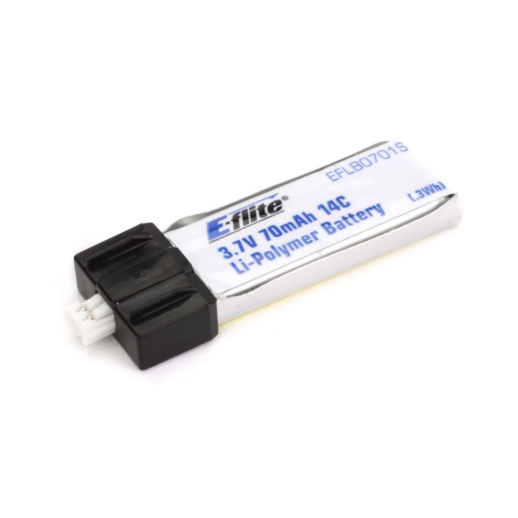 [EFLB0701S] 70mAh 1S 3.7V 14C LiPo Battery: PH 1.25 (Ultra Micro)