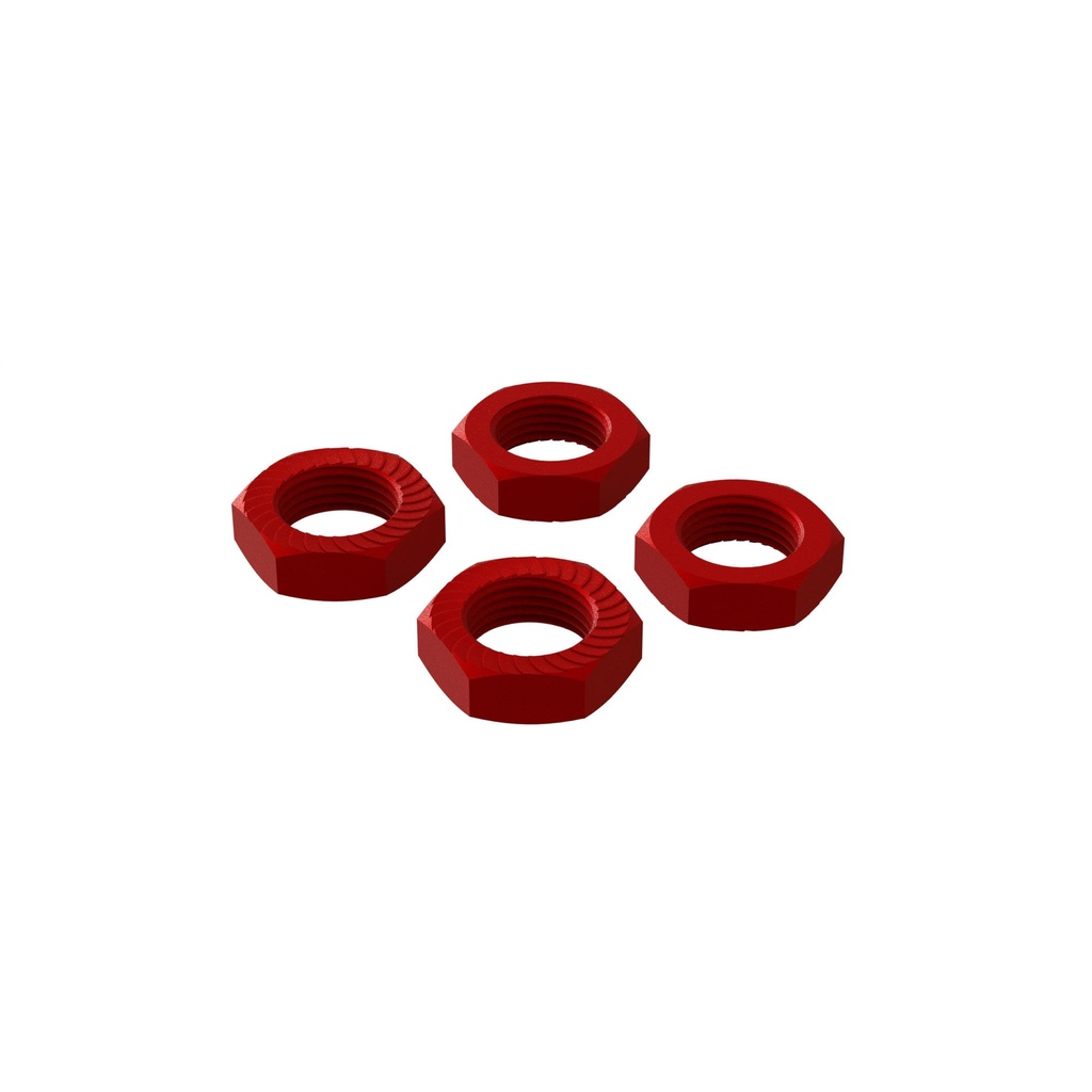 Aluminum Wheel Nut, 17mm Red (4) (AR310906)