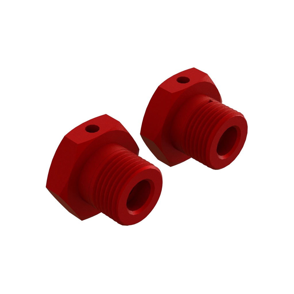 [ARA310904] Aluminum Wheel, 17mm Hex, Red (2) (AR310904)