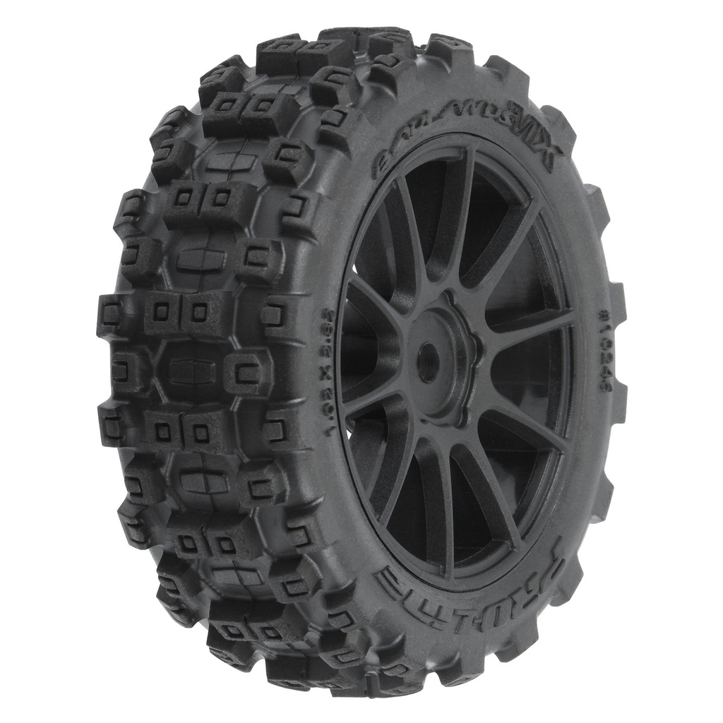 [PRO1024610] Badlands MX 1.9" Buggy Tires MTD Mach-10 Black Wheels: Typhon GROM
