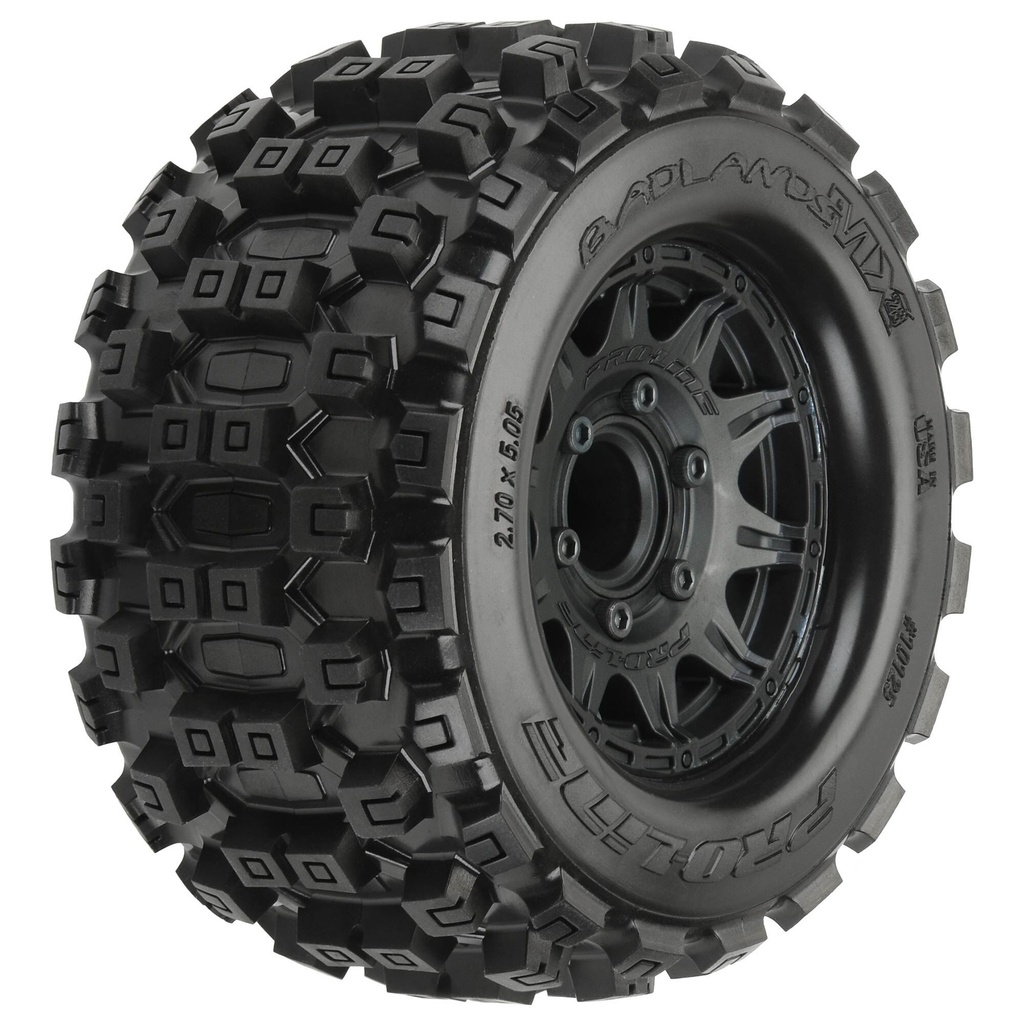 [PRO1012510] 1/10 Badlands MX28 F/R 2.8" MT Tires MTD 12mm/14mm Black Raid (2)