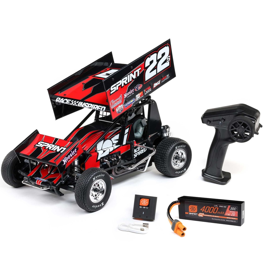 [LOS-2359] 1/10 22S Sprint 2WD Brushless RTR (Battery & Charger Included), Red