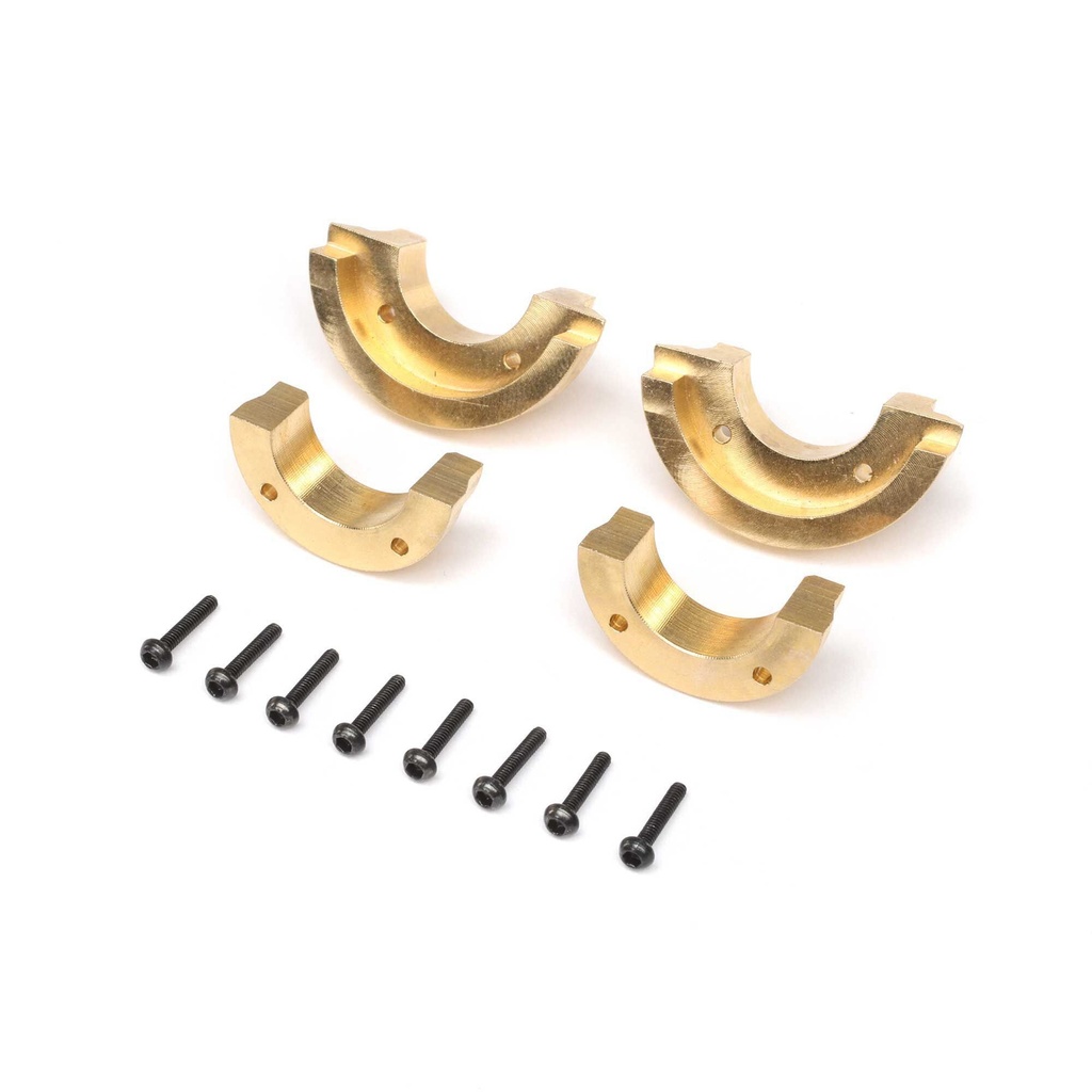 [AXI302004] Knuckle Weights, Brass (4): SCX24, AX24