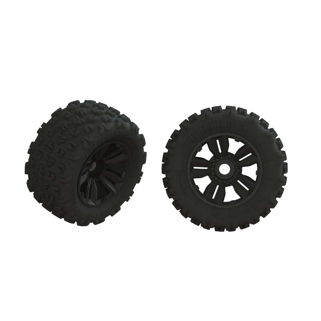 [ARA550061] 1/5 dBoots Copperhead2 SB MT Front/Rear 3.9 Pre-Mounted Tires, 24mm Hex (2)