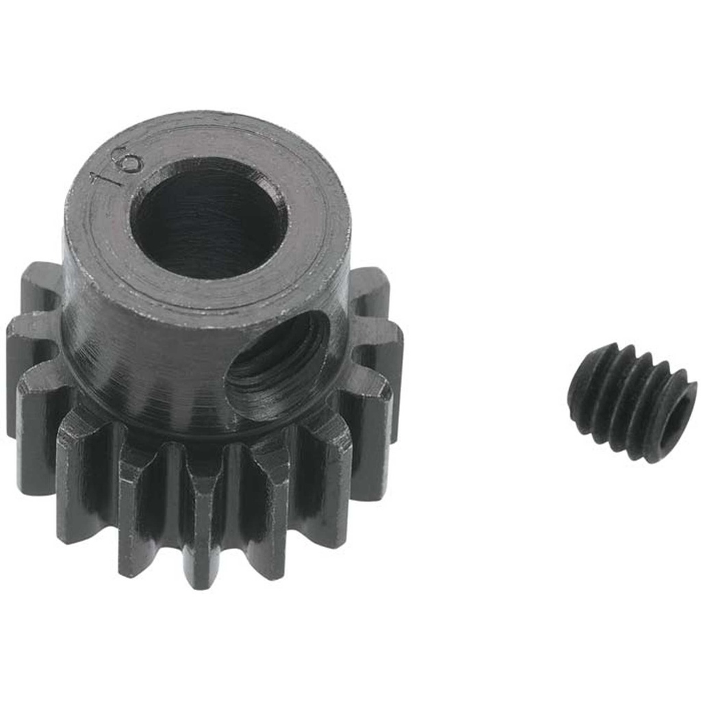 [RRP8616] Extra Hard 16 Tooth Blackened Steel 32p Pinion, 5mm
