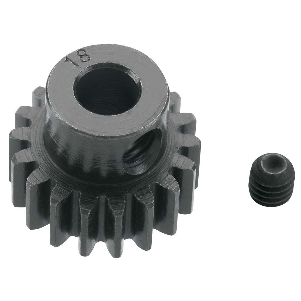 [RRP8618] Extra Hard 18 Tooth Blackened Steel 32p Pinion, 5mm