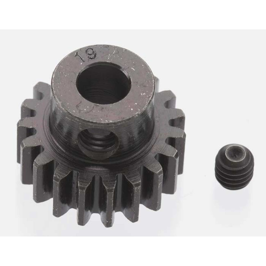 [RRP8619] Extra Hard 19 Tooth Blackened Steel 32p Pinion, 5mm