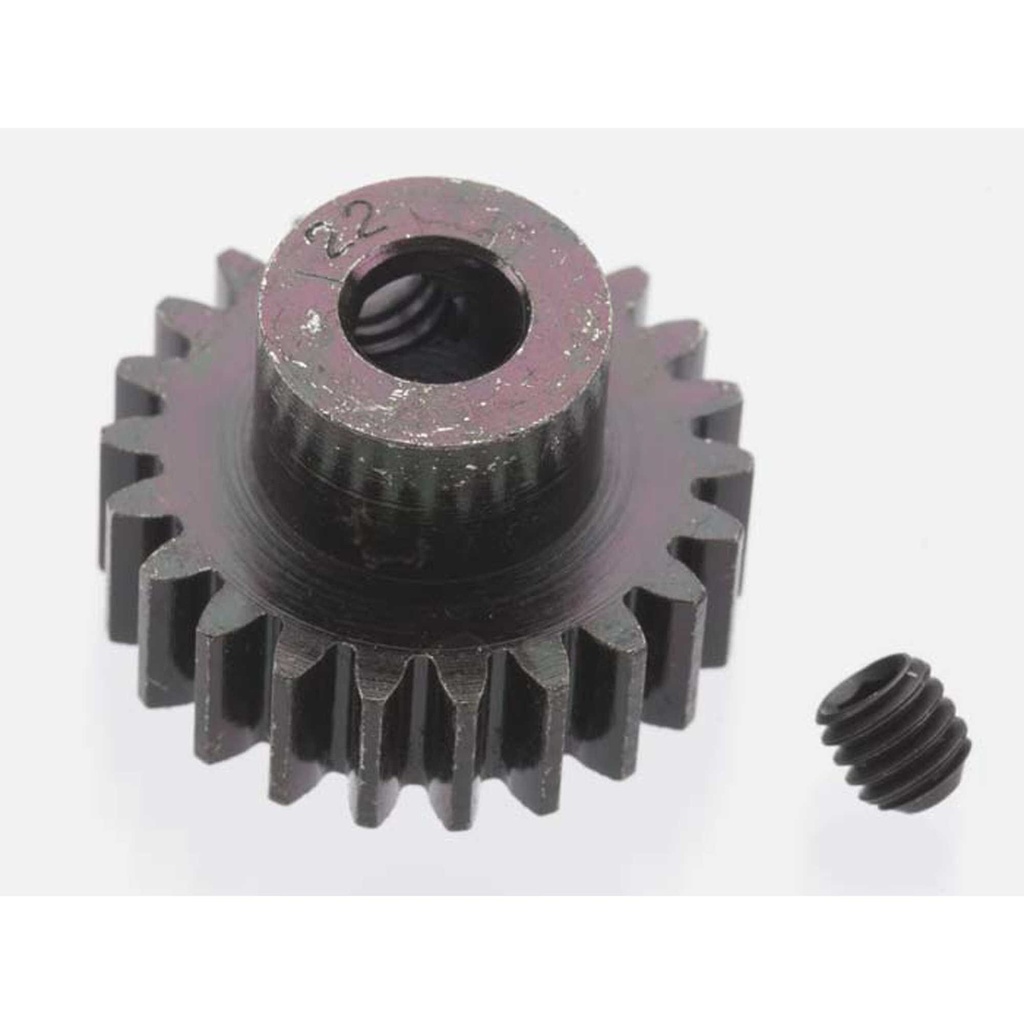 [RRP8622] Extra Hard 22 Tooth Blackened Steel 32p Pinion, 5mm