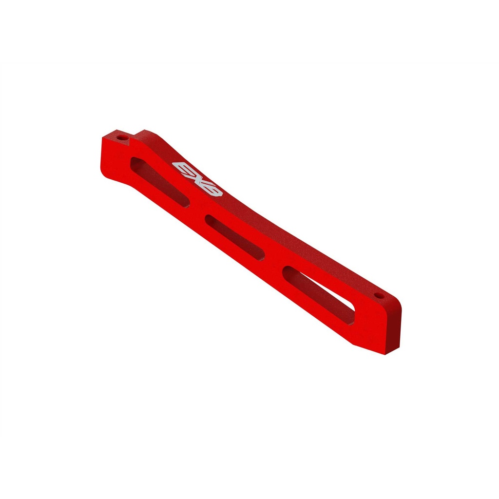 [ARA320564] Front Center Aluminum Chassis Brace, 98mm Red: EXB