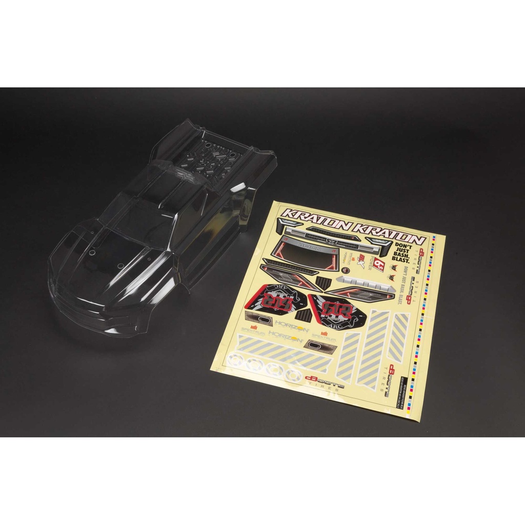 [ARA406158] Clear Body with Decals: KRATON 6S BLX