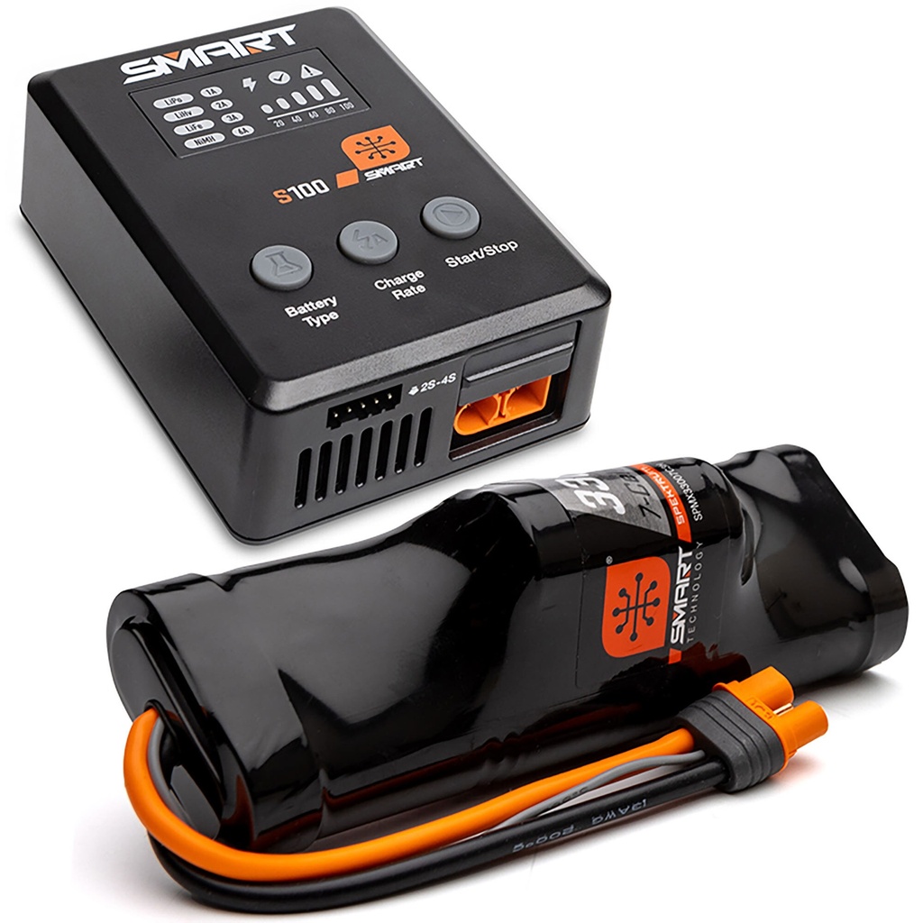 [SPMXPSS100] Smart Powerstage NiMH Surface Bundle: 3300mAh 8.4V NiMH IC3 & S100 Charger