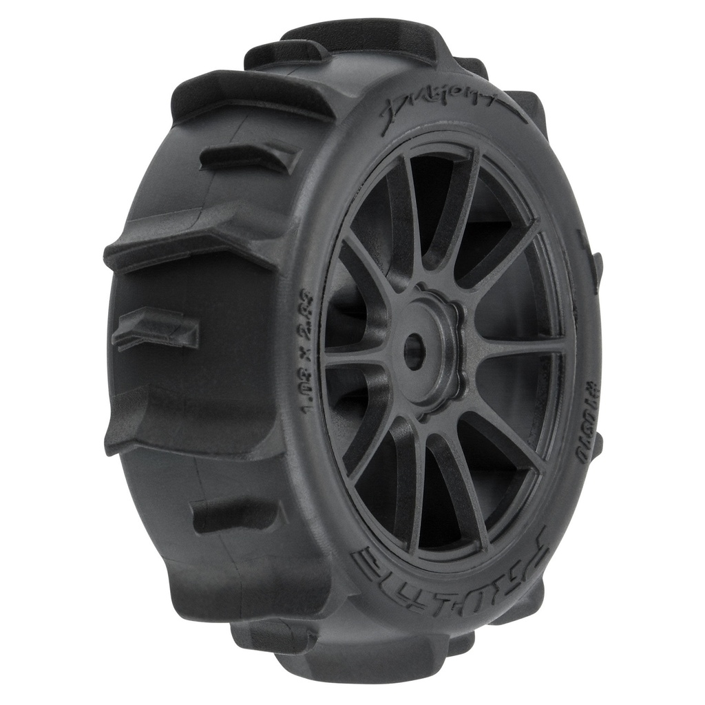 [PRO1031010] 1/14 Dumont F/R Tires MTD 12mm Black Mach-10 (4): Typhon GROM
