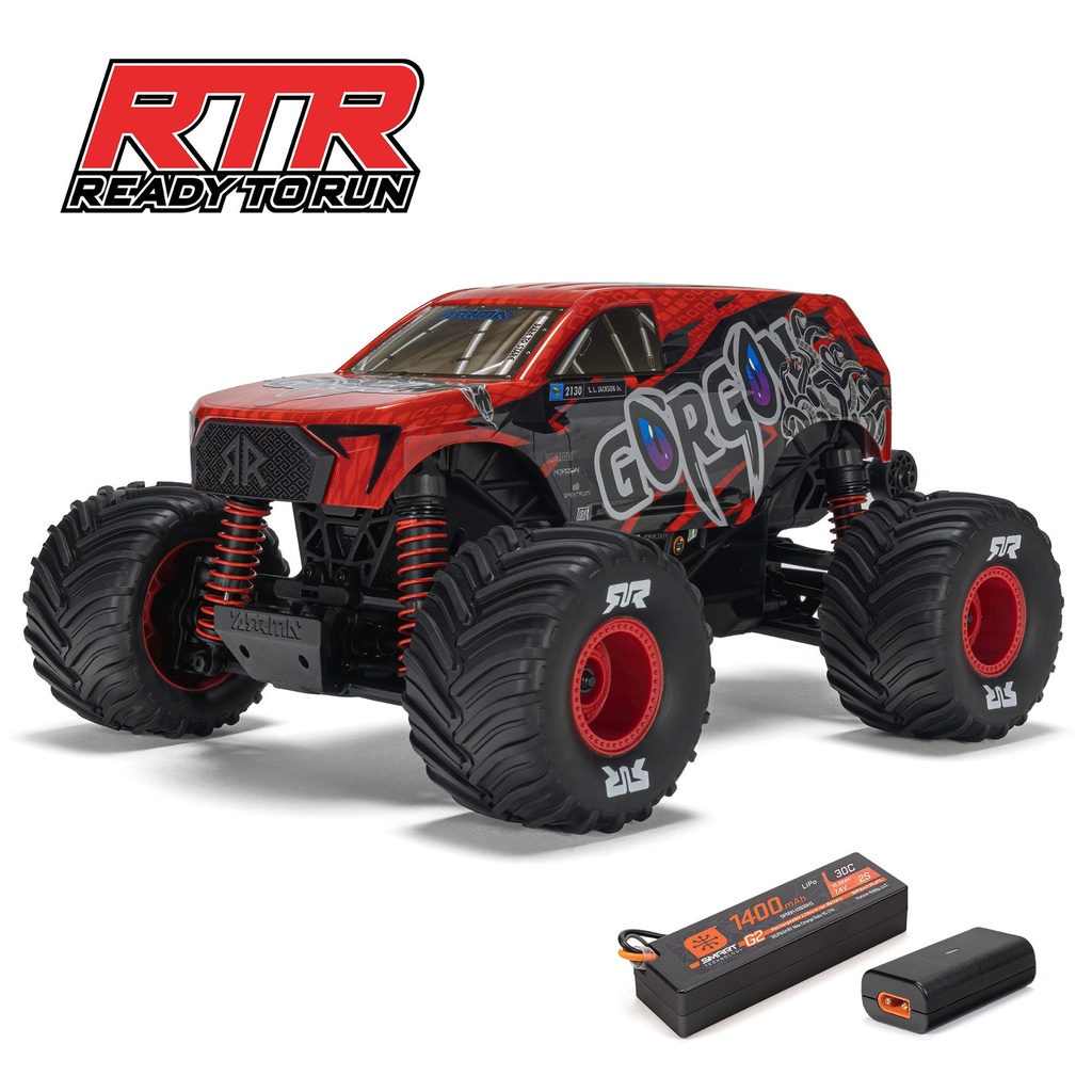 [ARA2130T2] 1/16 GORGON GROM 4X4 RTR Brushed Monster Truck (Battery & Charger Included) (Red)