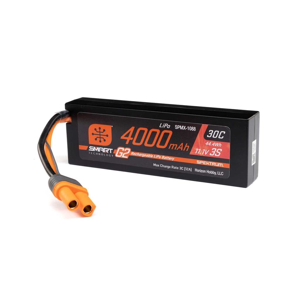 [SPMX-1088] 11.1V 4000mAh 3S 30C Smart G2 Hardcase LiPo Battery: IC5