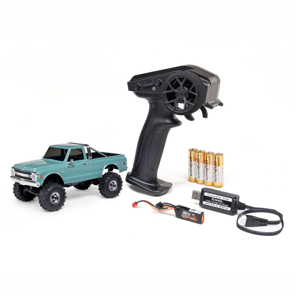 [AXI-2260T1] 1/30 SCX30 Chevrolet K10 4X4 RTR Brushed Rock Crawler (Battery & Charger Included) (Green)