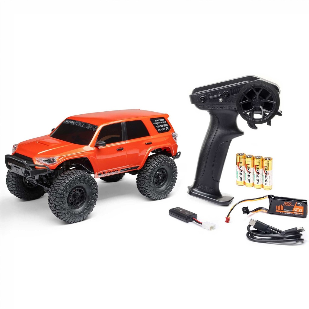 [AXI-2035T1] 1/24 SCX24 Toyota 4Runner 4X4 RTR Brushed Rock Crawler (Battery & Charger Included) (Orange)