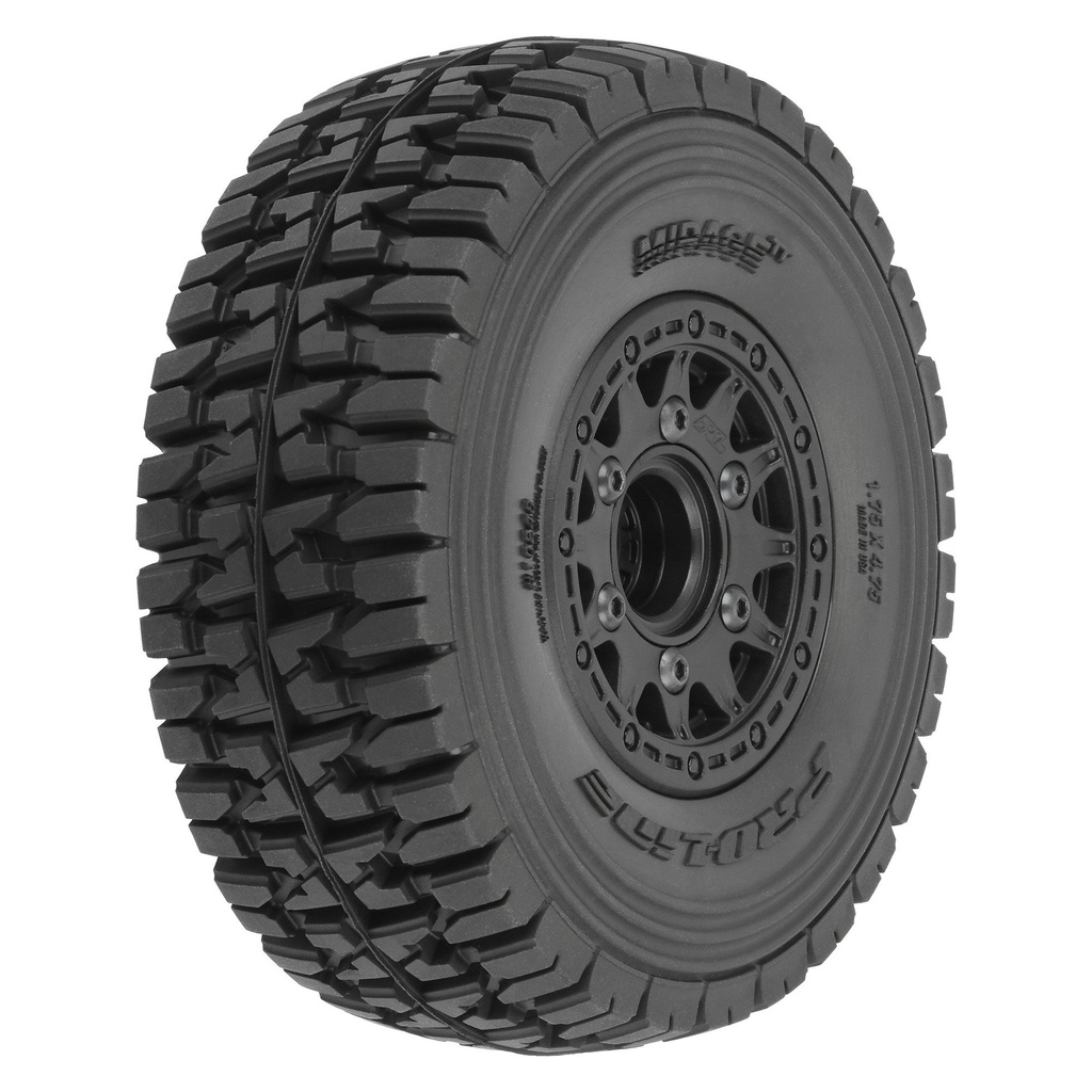 [PRO1024811] 1/10 Mirage TT F/R 2.2"/3.0" 12mm & 14mm Black Raid Wheels (2)