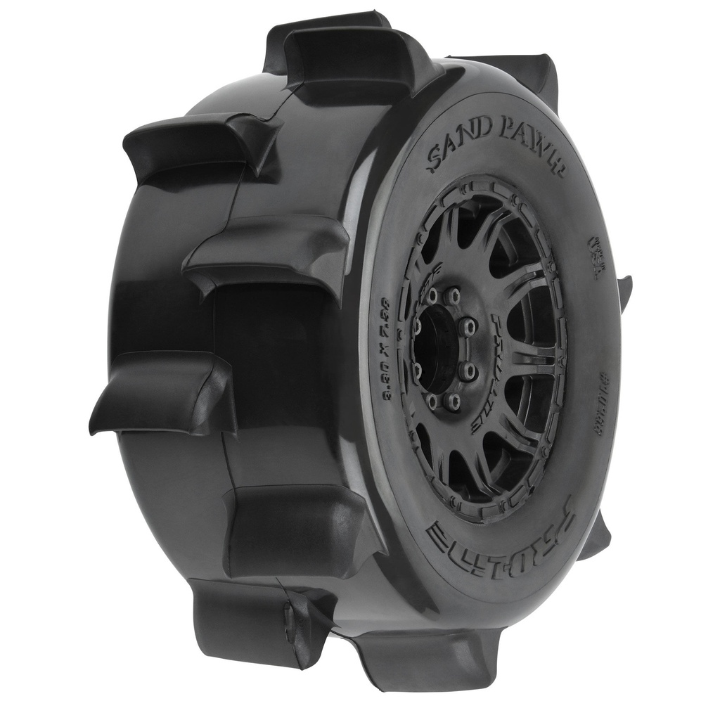 Sand Paw HP BELTED F/R 3.8" MT Tires MTD 17mm Black Raid (2)