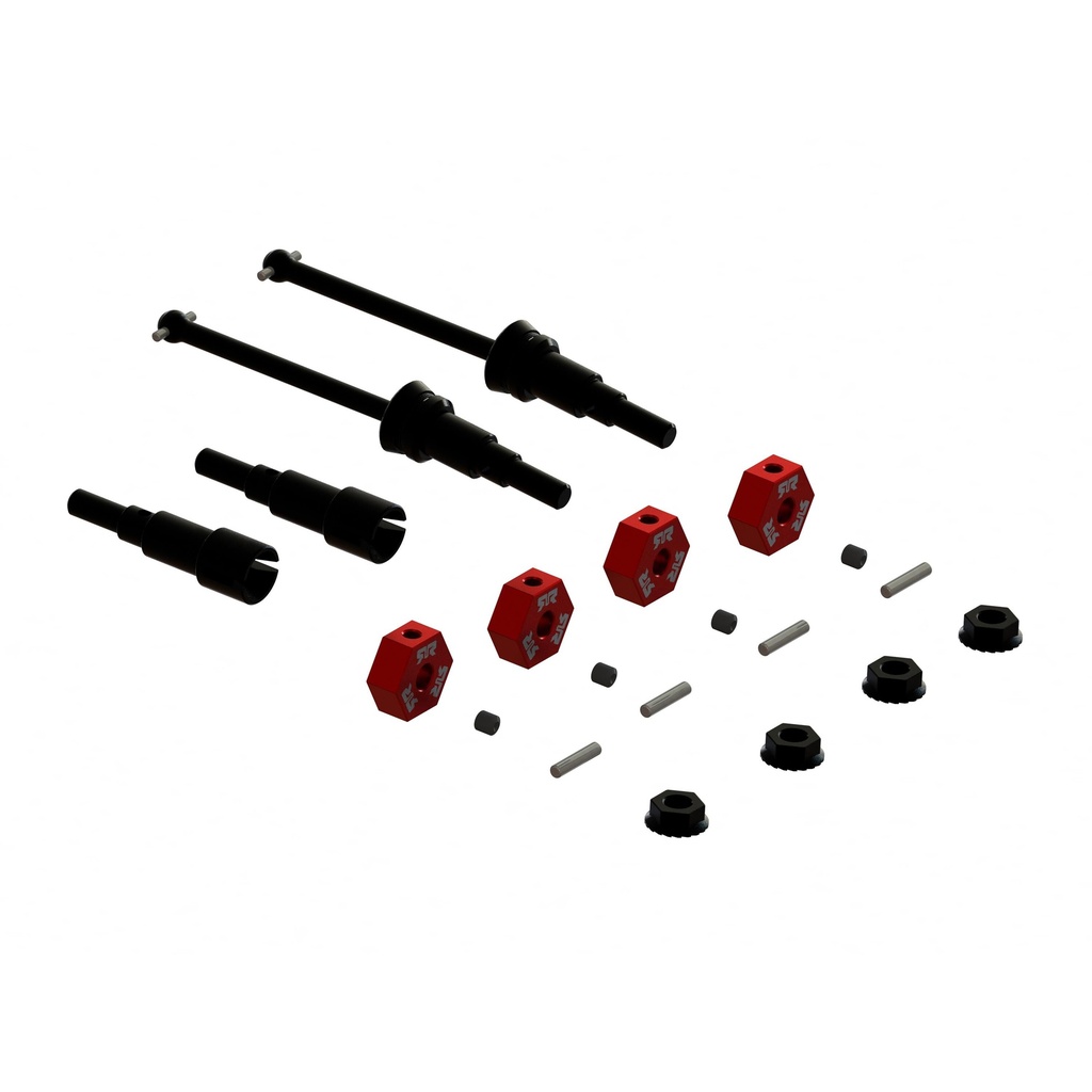 [ARA311231] Metal Axle & Wheel Hex Set B (4): GROM