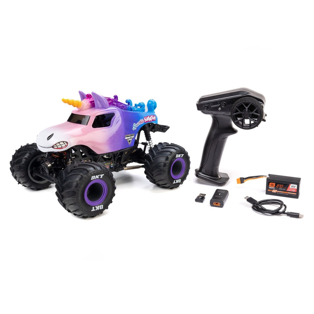 1/18 Mini LMT Sparkle Smash 2S 4X4 RTR Brushed Monster Truck (Battery & Charger Included)