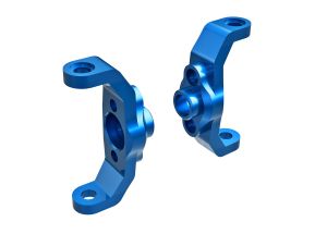 TRX4M Caster blocks, 6061-T6 aluminum (blue-anodized) (left & right)