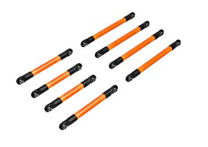 TRX4M Suspension link set, 6061-T6 aluminum (orange-anodized)