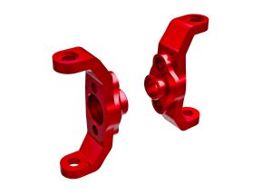 [9733-RED] TRX4M Caster blocks, 6061-T6 aluminum (red-anodized) (left & right)