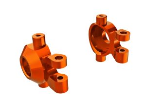 [9737-ORNG] TRX4M Steering blocks, 6061-T6 aluminum (orange-anodized) (left & right)/