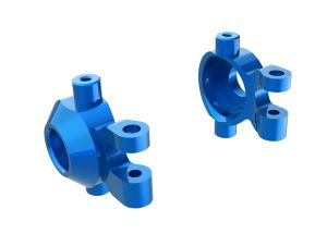 [9737-BLUE] TRX4M Steering blocks, 6061-T6 aluminum (blue-anodized)(left & right)